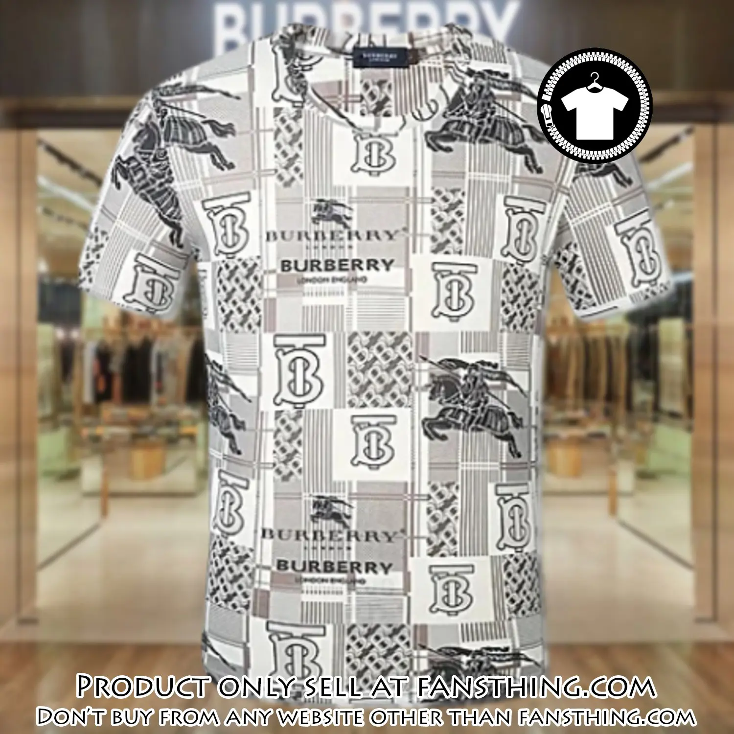 Burberry logo luxury brand unisex tshirt outfit for men women fst5835591